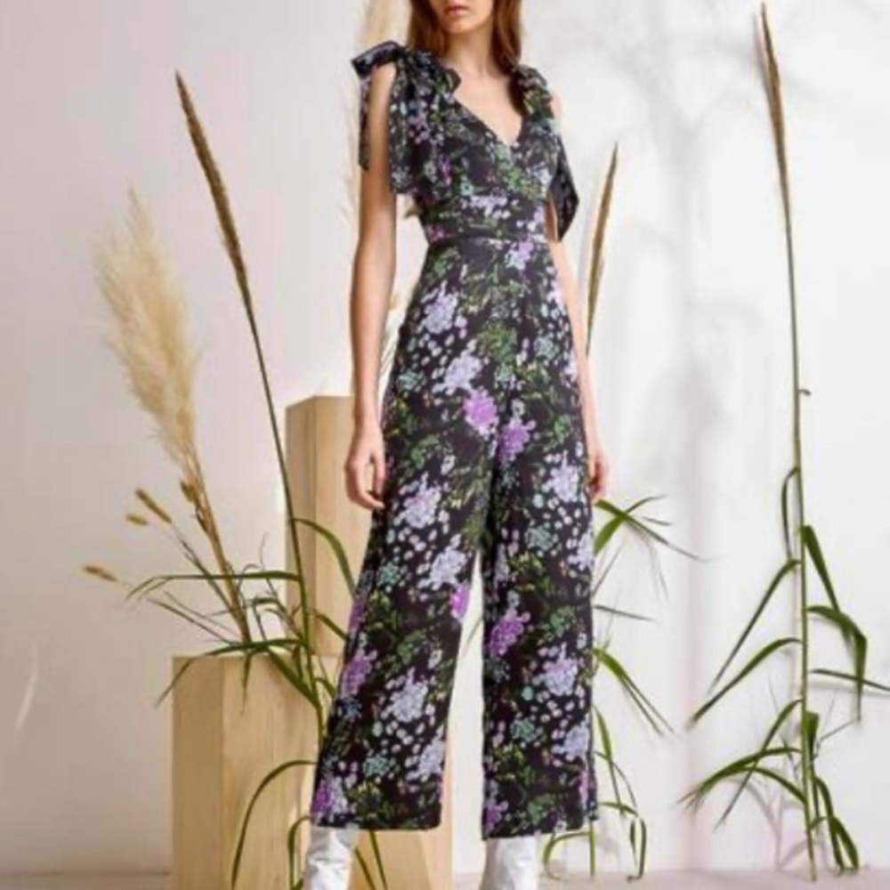 foxiedox Black Floral Jumpsuit
